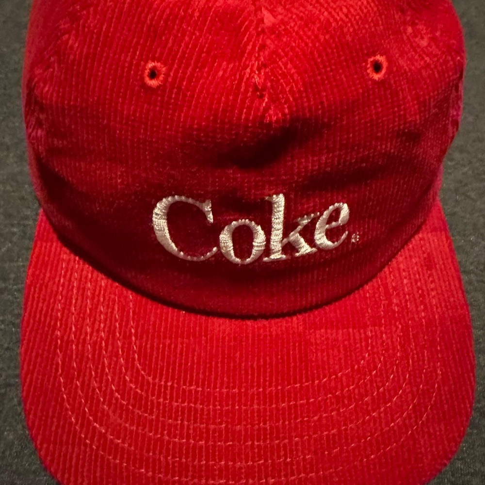 Coca Cola Red Corduroy Hat
